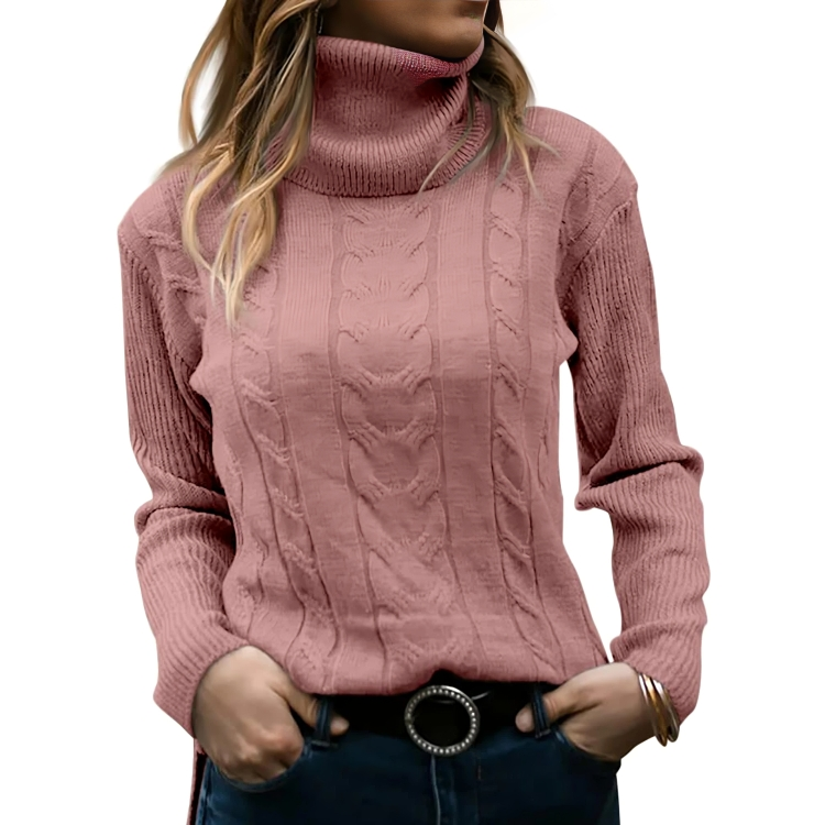 Eleganter Strickpullover mit Stehkragen für Damen | Ideal für den Winter