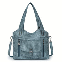 Franky | Vintage-Schultertasche in Blau