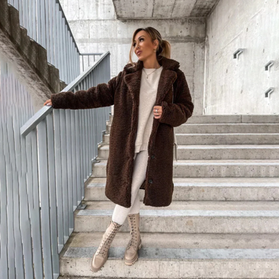 Teddy-Mantel für Damen