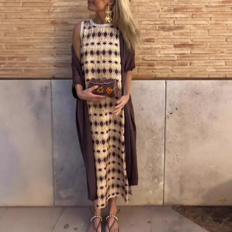 Emilia™| Maxikleid mit passender Weste