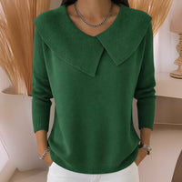 Jennifer™ | Strickpullover mit weichem Kragen in Grün