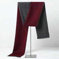 Kaschmirschal | Warm und stilvoll durch den Winter in Grau/Rot