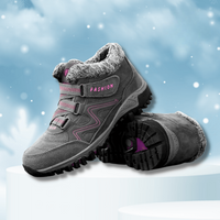Tamara - Bequeme, warme Schuhe in Grau Rosa
