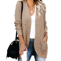 HANAE –  Long-cardigan mit retro-flair in Khaki