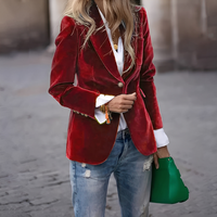 Lyliane - Bequeme Damenjacke mit Knöpfen in Rot