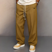 Henri - Bequeme Herrenhose mit Zugband in Braun