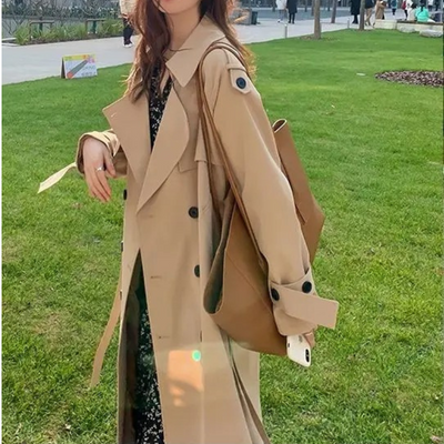 Langer Eleganter Luxe Trenchcoat für Damen | Ideal für den Winter