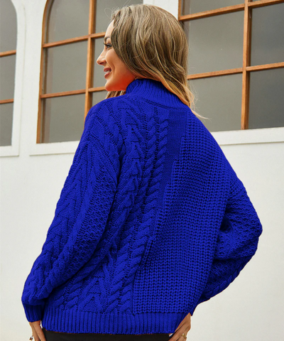Ladyna | Damen Kabelgebreide Coltrui – Gemütlicher Dicker Pullover