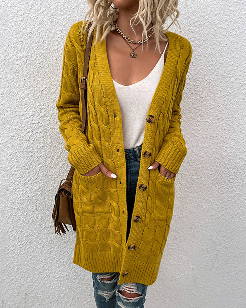Jonae | Langärmelige Strickjacke - Bequeme Damenjacke