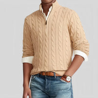 Herren-Pullover mit Rundhalsausschnitt - ACKLEY in Khaki