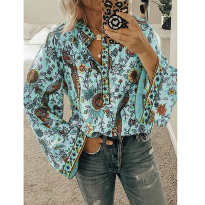Monaki | Sommerbluse für Damen mit A-Linien-Silhouette