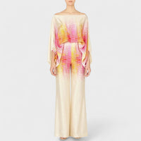Céline | Damen Festlicher Sommer Midi Zweiteiler Elegant Koordiniert in Rosa