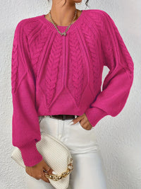 SAVINA – Strickweste mit floralem Muster in Rosa
