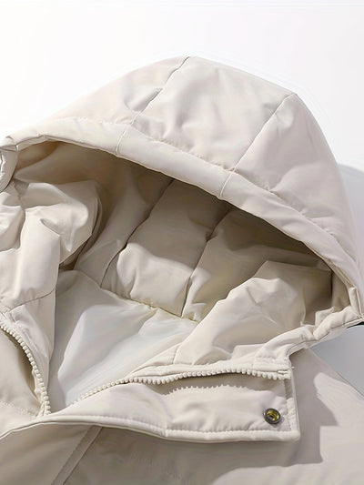 Lässiger Parka dicke Winterjacke mit Kapuze für Damen |  Ideal für den Winter