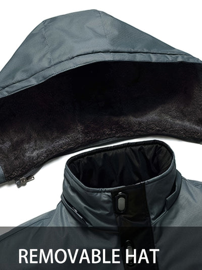 Warme wasserabweisende Fleece-gefütterte Winterjacke für Herren | Ideal für den Winter