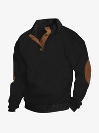 Moritz | Herren Casual Zopfmuster Regular Fit Pullover in Schwarz