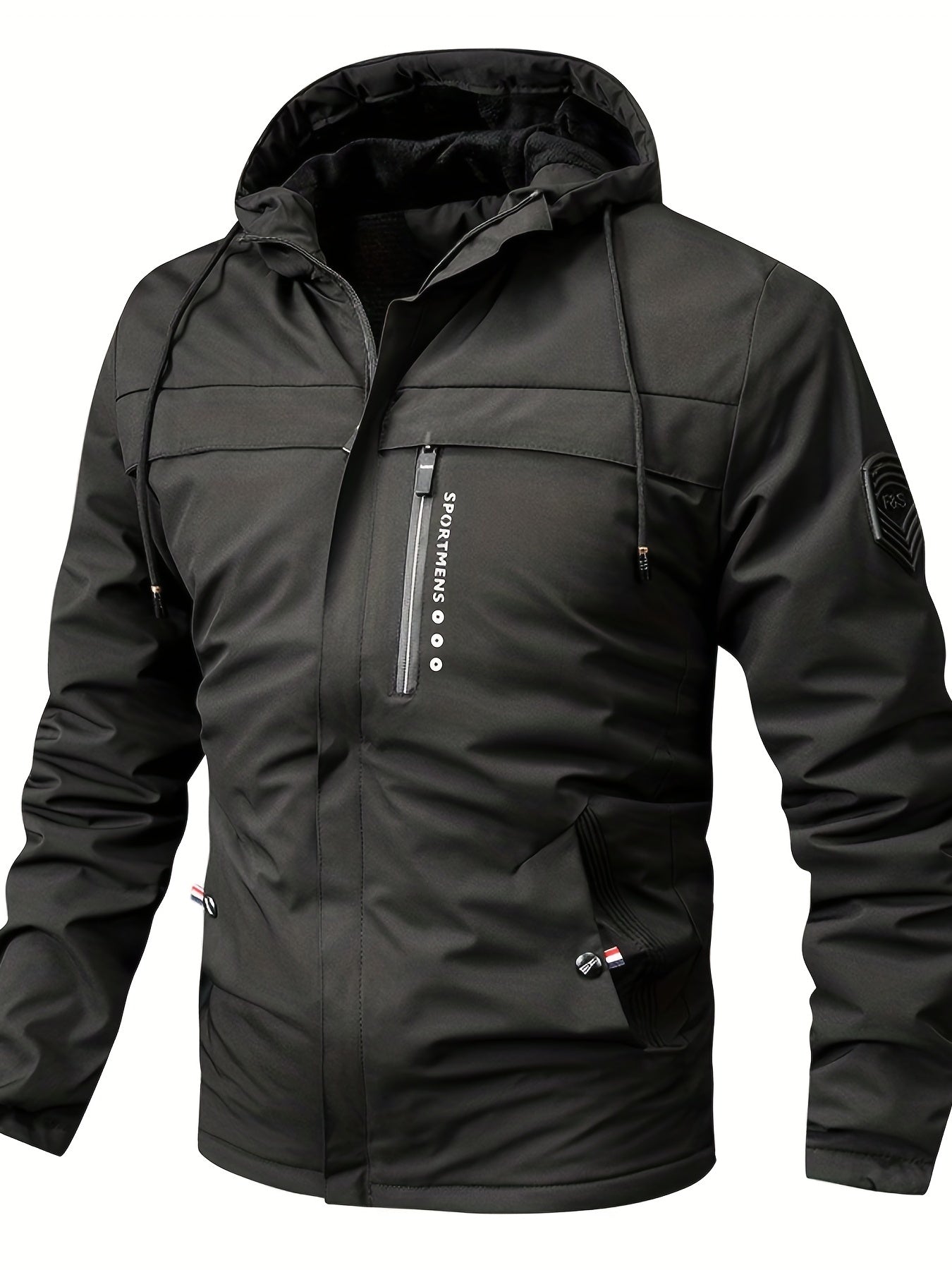Warme Fleece Kapuzen Outdoor Jacke für Herren | Perfekt für Outdoor-Aktivitäten