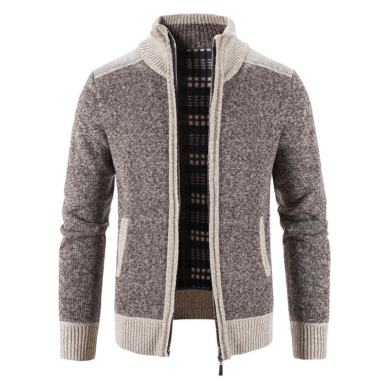 Richard | Herren Strickpullover mit Stehkragen und Reißverschluss