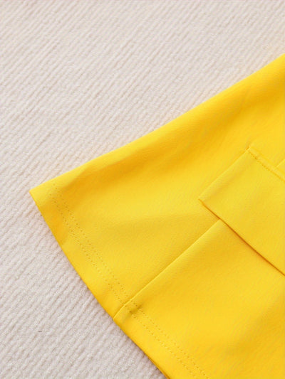 Elegantes Business Blazer Set mit Blumenmuster in Gelb für Damen | Ideal für jeden Tag