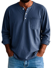 Logan™ - Herren Langarmhemd in Marineblau