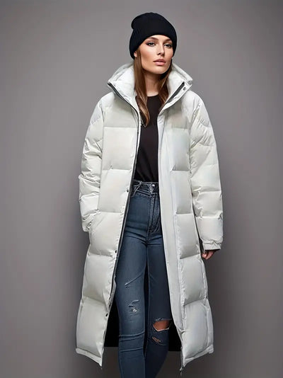 Stylischer Langer Winter Daunenmantel für Damen | Ideal für den Winter