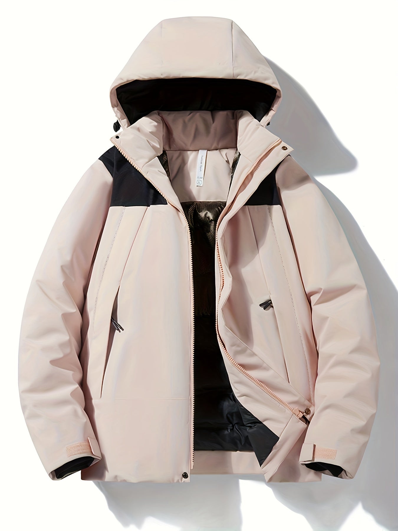 Thermische Winddichte Kapuzen Winterjacke mit Reissverschlusstasche für Damen | Ideal für den Winter