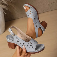 Corrina - Damen Keilsandalen mit Fussgewolbeunterstutzung in Grau