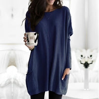 Marcella - Elegantes Langarmshirt in Dunkelblau