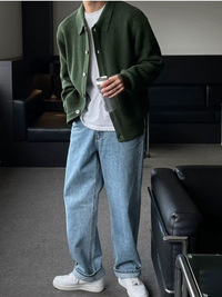 RAYDEN – DER SLIM-FIT-CARDIGAN IM STREETWEAR-LOOK FÜR MODERNE MÄNNER in Grün
