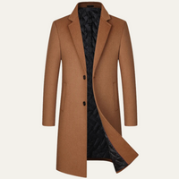 Kevin | Herren Langer Wintermantel in Khaki