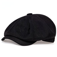 Luftige Retro-Herrenkappe für Frühling und Sommer in Schwarz