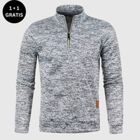 DALTON - bequemer und eleganter Pullover in Hellgrau