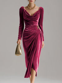 Selvynae | Damen Midikleid Elegant Modern Feminin Festlich Zeitlos in Pink