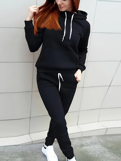 Damen Freizeit-Kapuzen-Hoodie mit Taschen und Kordelzug | Ideal für Active Wear