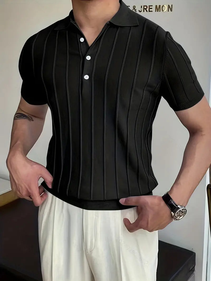 Gerben | Vertikal gestreiftes schickes Poloshirt für Herren