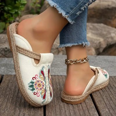 Mabel | Flache Schuhe für Damen mit Blumenmuster