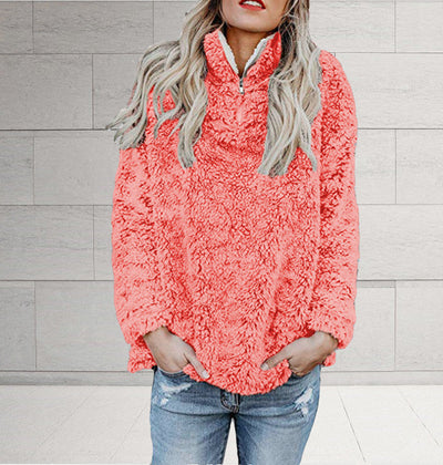 Bru® | Hochgeschlossene, langärmlige Bluse mit Reißverschluss