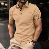 Lewis – Kurzarm-Polo mit klassischem Kragen für Herren in Khaki
