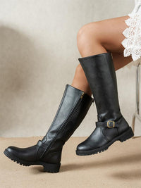 ELSIE | Elegante Damenstiefel mit niedrigem Absatz in Schwarz
