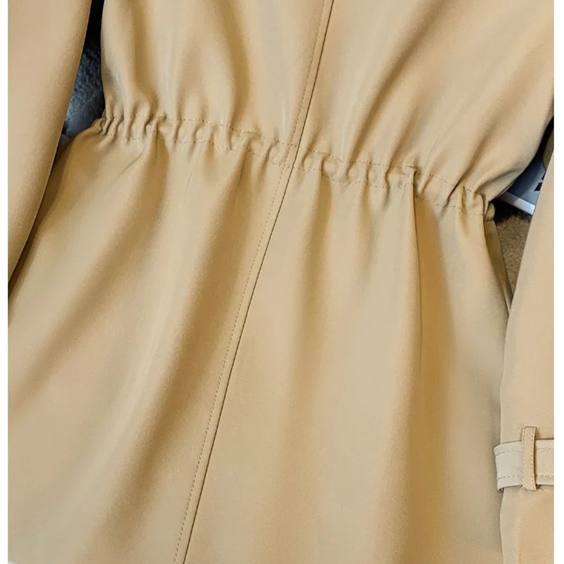 Fudus | Kurzer Trenchcoat Damen Mit Taillenkordel Und Manschetten Mit Gürtel