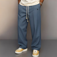 Henri - Bequeme Herrenhose mit Zugband in Blau