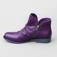 Karin - Damen Bequeme Orthopädische Stiefel mit Fußbett in Violett