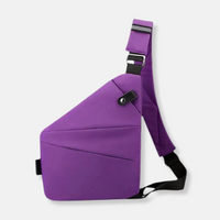 Liv | Sichere Schultertasche aus Nylon in Lila