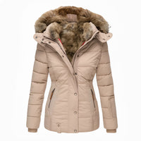 Anna™ | Warmer mit Fell gefütterter Wintermantel in Beige