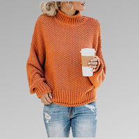 Natascha | Lockerer Winter Strickpullover in Orange