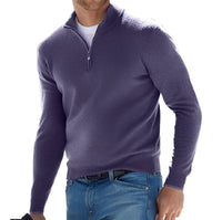 Nash - Freizeitpullover mit halbem Reißverschluss in Lila