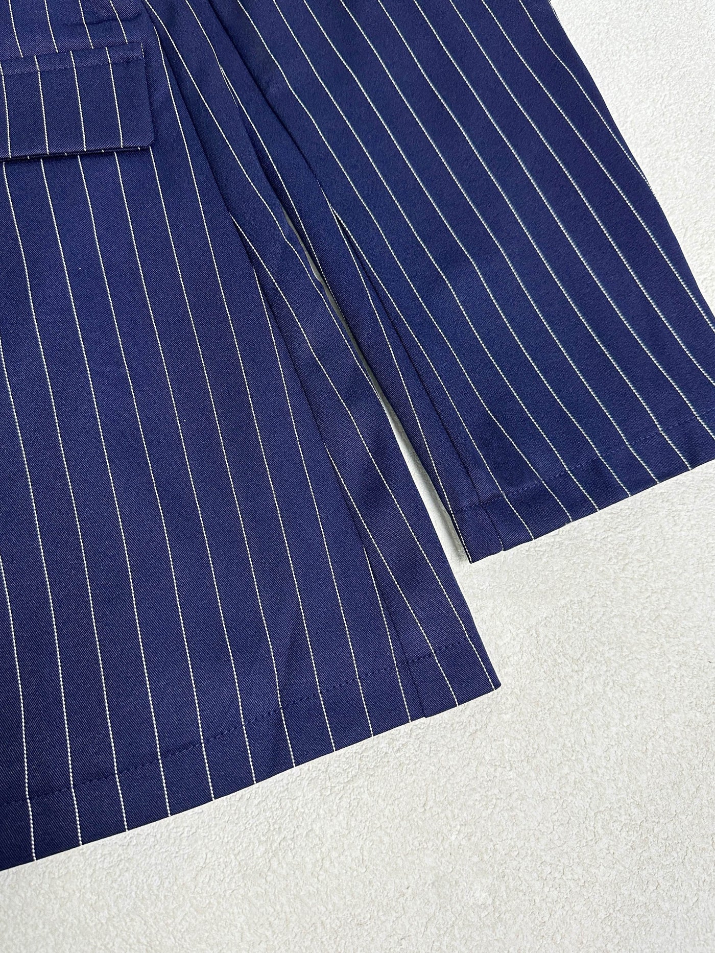 Elegantes Business Gestreiftes Hosenanzug Set in Blau für Damen | Ideal für das tägliche Tragen