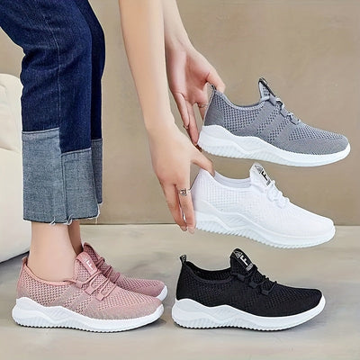 Lässige und Elegante Damen-Sneaker in Unifarben | Perfekt für Outdoor-Aktivitäten