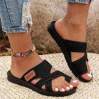 Caroline | Orthopädische Sandale mit Hallux-Valgus-Unterstützung in Schwarz