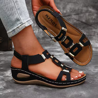 Avellan | Damen Sandalen Offen Komfort Sommer Leicht Feminin in Schwarz